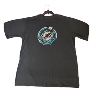Fanatics Miami Dolphins T-shirt Mens 2XLT Black Cotton Short Sleeve Crew Neck